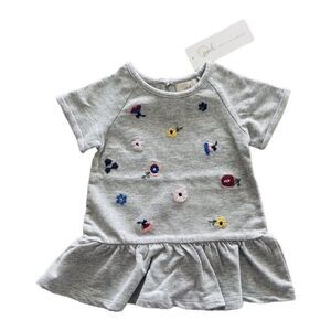 NWT Peek Floral Embroidered Sweatshirt Tee Size 3 - 6 months